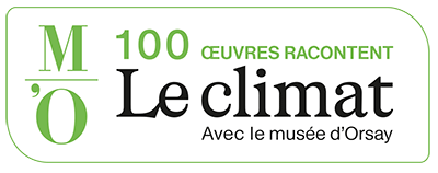 LOGO 100 ŒUVRES LE CLIMAT contour orange
