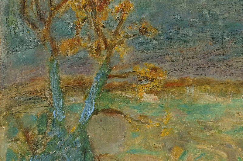 Pierre Bonnard - Paysage Harmonie verte arbre bleu